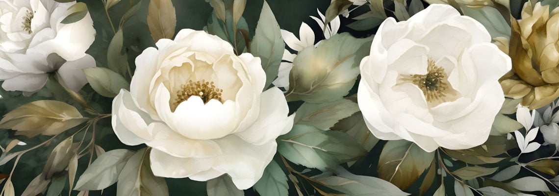 pivoines blanches